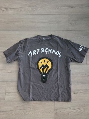 Uniqlo x Trouble Andrew UT Gray Graphic Tee 'Art & Chaos'
